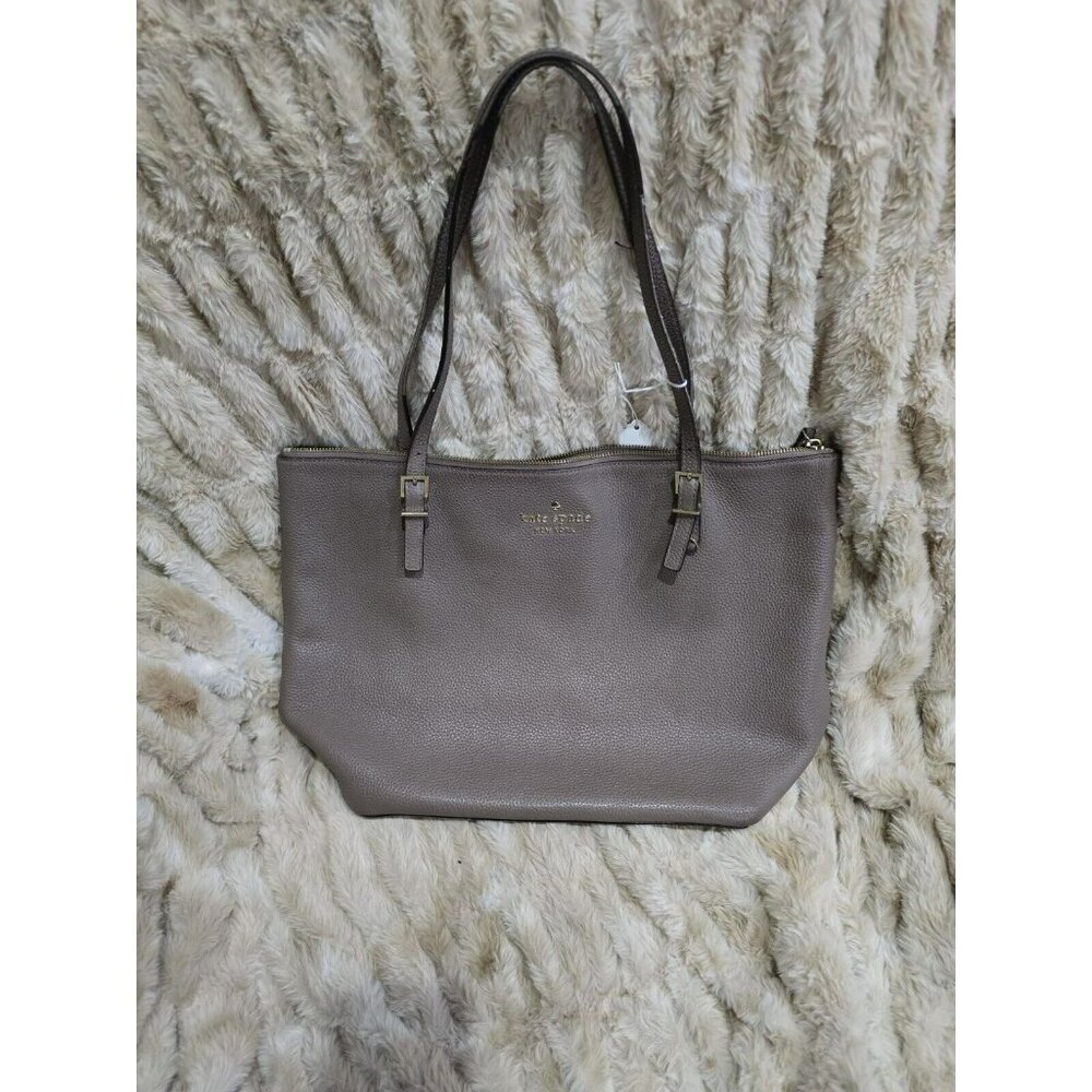 Kate Spade Cedar Street Harmony Large Tote PEBBLE Dark Gray Purse Bag Leather